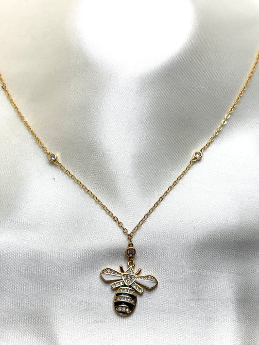 Collier Abeille Noir