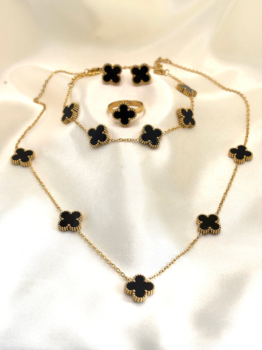 Parure Trèfle Noir