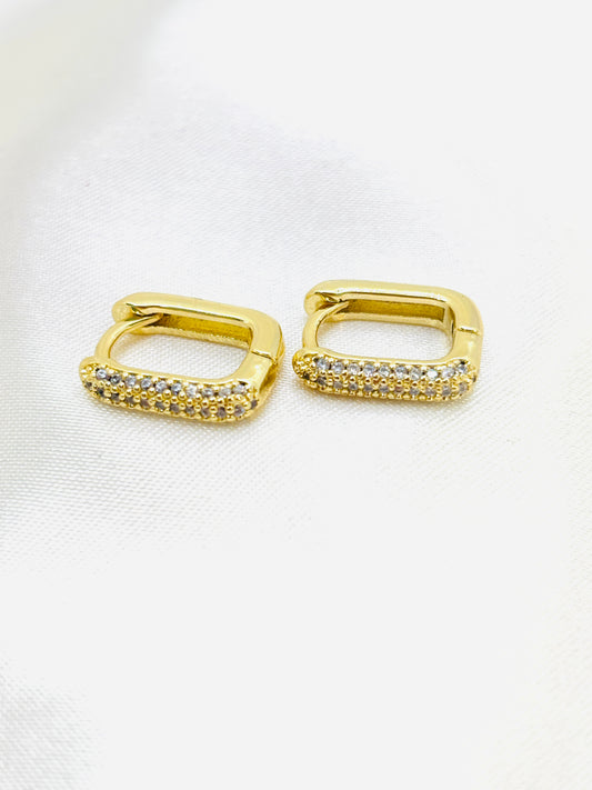 Boucles D'oreilles Carré Strass